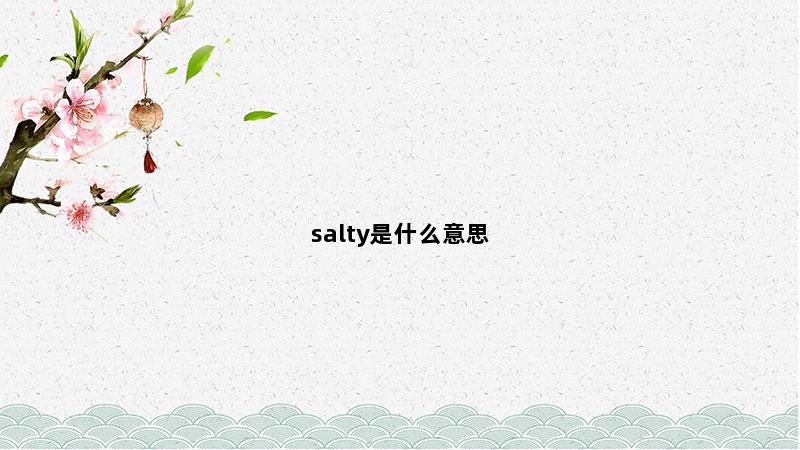 salty是什么意思